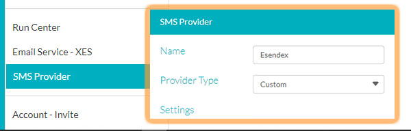 Paramétrage d'un point de contact SMS dans XMPie Circle