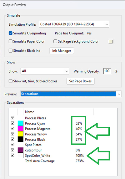 InDesign Color Swatch with a specific CMYK combination