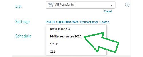 Mailjet dans XMPie Circle